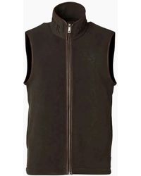 Holland Cooper - Country Fleece Gilet Khaki - Lyst