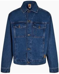 Timberland - Denim Jacket Solid Patterned With Chest Pocket - Lyst