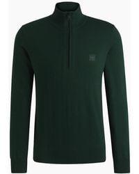 BOSS - Boss Kanobix S Quarter Zip Knitted Sweater - Lyst