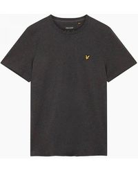 Lyle & Scott - Lyle & Scott Organic Regular Fit T Shirt Charcoal Marl - Lyst