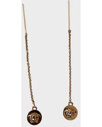 Versace - Logo Medusa Head Earrings Metal Tone - Lyst