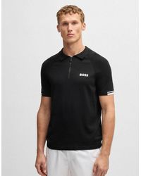 BOSS - Boss K-Perform Max Zip Placket Polo Shirt - Lyst