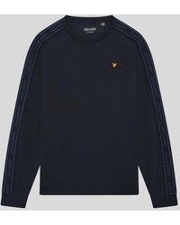 Lyle & Scott - Jacquard Tape Crew Neck Sweatshirt - Lyst