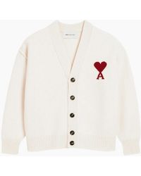 Ami Paris - Contrasted Ami De Coeur Cardigan - Lyst