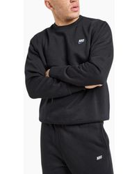 Nike - Sweatshirt Club Swoosh Casual Sportswear Pullover Top Cotton New - Lyst