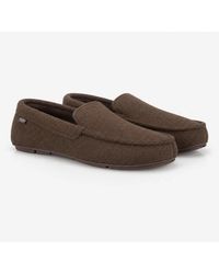 Totes - Toasties Felt Moccasin Slipper With Check Sock Moccasins - Lyst