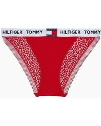 Tommy Hilfiger - Heritage Logo Lace Tanga Bikini Brief - Lyst