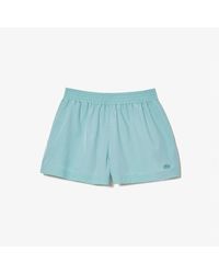 Lacoste - Solid Patterned Bermuda Shorts With Elasticated Waistband - Lyst