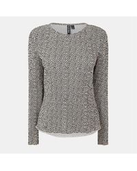 Pieces - Relaxed Fit Short Sleeve Crew Neck Blouse - Lyst