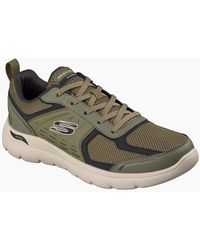 Skechers - Arch Fit Summits Leege Leather Leather/Pu/Mesh Trainers - Lyst
