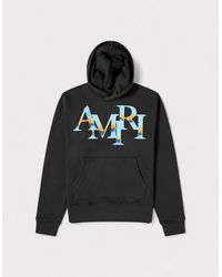 Amiri - Staggered Chrome Logo Hoodie - Lyst