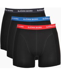 Björn Borg - 3-Pack Contrast Waistband Boxer Trunks, W - Lyst