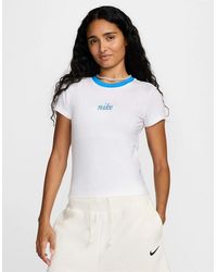 Nike - Crew Neck Lettering Slim Fit Short Sleeve T-Shirt - Lyst