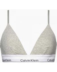 Calvin Klein - Modern Cotton Triangle Bra, Heather - Lyst