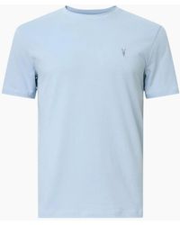 AllSaints - T Shirts Lycra Stretch Cotton Crew Neck Short Sleeve Summer Tee - Lyst