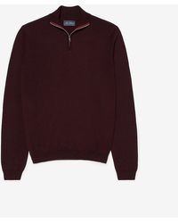 Oliver Sweeney - Merino Wool Blend Quarter Zip Jumper - Lyst