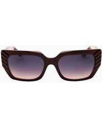 Guess - Shiny Bordeaux Smoke Rose Gradient Sunglasses - Lyst