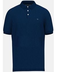 Fynch-Hatton - Fine Knit Air Cotton Polo Shirt Midnight - Lyst