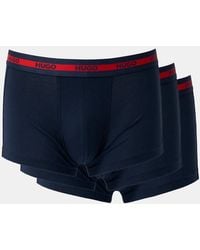 BOSS - Hugo Planet 3-Pack Stretch-Cotton Logo Waistband Trunks - Lyst
