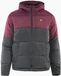 Lyle & Scott - Lyle & Scott Colourblock Puffer Jacket - Lyst