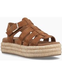 Hush Puppies - Rosetta Gladiator Leather Tan Sandals - Lyst