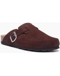 Hush Puppies - Bailey Suede Chocolate Mules - Lyst