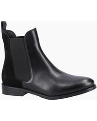 Hush Puppies - Colette Leather Wide Fit Flat Chelsea Boots - Lyst