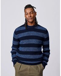 aubi - Martin Cotton Striped Crew Neck - Lyst