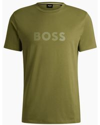 BOSS - Rn Logo Print Regular Fit T-Shirt - Lyst