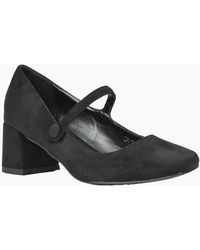 XY London - Ladies Leneka Low Block Heel Court Shoes - Lyst