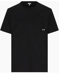 Loewe - Two-Tone Anagram Embroidered Pocket T-Shirt - Lyst