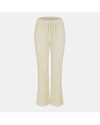 Noisy May - Ribbed Flared Pajama Pants - Lyst