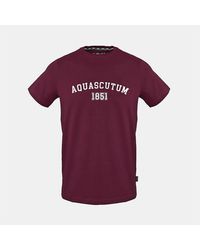 Aquascutum - Arch Lettering Crew Neck Short Sleeve T-Shirt - Lyst
