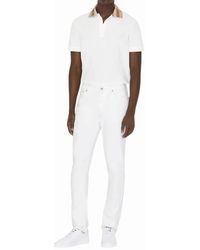 Burberry - Polo Shirts Classic Check Collar Casual Cotton Golf Polo Tee - Lyst