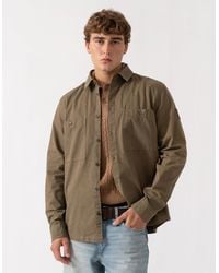 Belstaff - Outpost Shirt Cotton Herringbone - Lyst