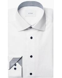 Eton - Geometric Trim Signature Twill Contemporary. Shirt 00 - Lyst