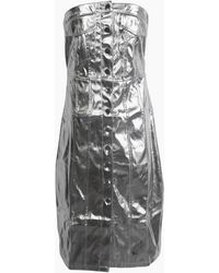 Amy Lynn - Metallic Patterned Sleeveless Maxi Bandeau Dress - Lyst