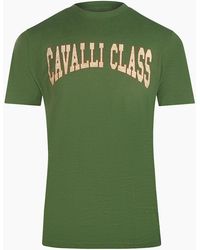 Roberto Cavalli - Cavalli Class Varsity Logo Military T-Shirt - Lyst