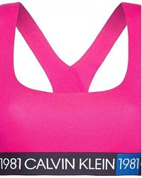 Calvin Klein - 1981 Bold Cotton Bralette, Quiver - Lyst