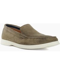 Dune - Dune Buftonn Suede Khaki Loafers - Lyst