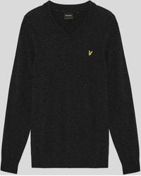 Lyle & Scott - Lambswool Blend V-Neck Jumper - Lyst