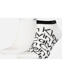 Calvin Klein - 2 Pack Ankle Signiture Socks - Lyst