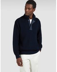 Paul & Shark - Bio Viscose Half Zip Sweater With Typhoon Details - Lyst