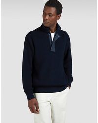Paul & Shark - Bio Viscose Half Zip Sweater With Typhoon Details - Lyst