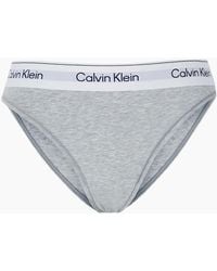 Calvin Klein - Icon Cotton Modal High Leg Tanga Brief, Heather - Lyst