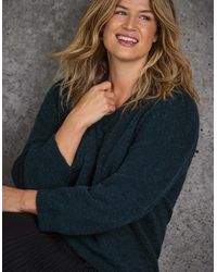 Live Unlimited London - V Neck Jumper With Wool And Alpaca - Lyst