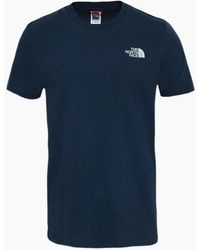 The North Face - T-Shirt Logo Short Sleeved Tee Cotton Crew Top - Lyst