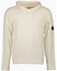 C.P. Company - Sea Island Knitted Lens Hoodie - Lyst