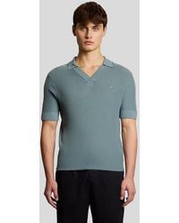 Lyle & Scott - Open Collar Fine Knitted Polo Shirt - Lyst
