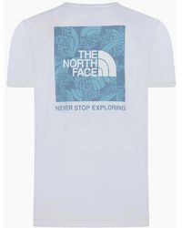 The North Face - T Shirts Box Exploration Crew Neck Graphic Print Summer Tee - Lyst